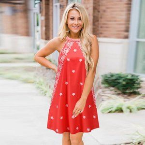 S - Vici Monte Vista Embroidered Dress
